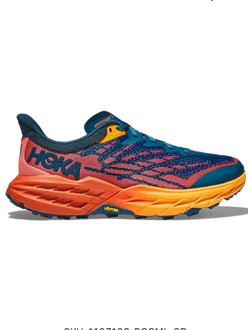 HOKA ONE ONE Speedgoat running shoes blue and coral